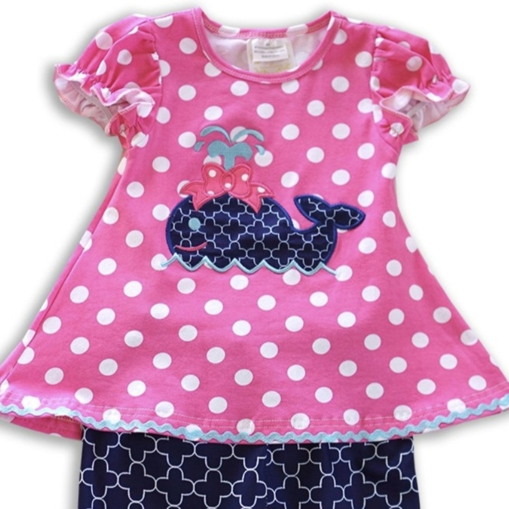 Whale Ruffle Capri Outfit - Picture 2 of 3